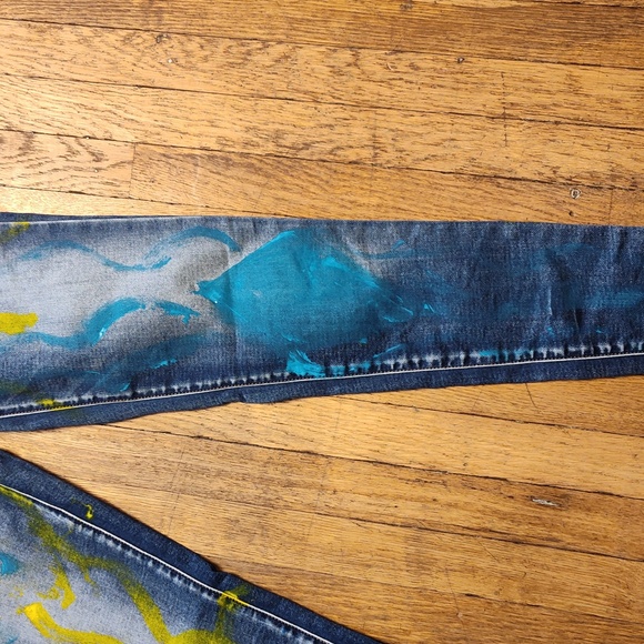 American Eagle Outfitters Super Stretch Jeggings Size 4 Graphic Art Design - Picture 7 of 16